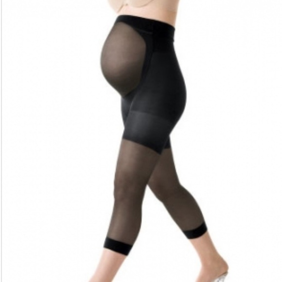 NWT Mama SPANX Maternity Footless Pantyhose black size C - Picture 1 of 4